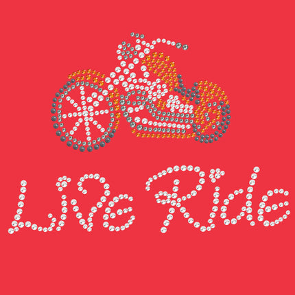 Live - Ride - Orange Motorcycle - Women's T-shirt