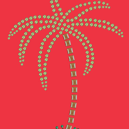 Palm Tree (Green Rhinestones) - Women's T-shirt