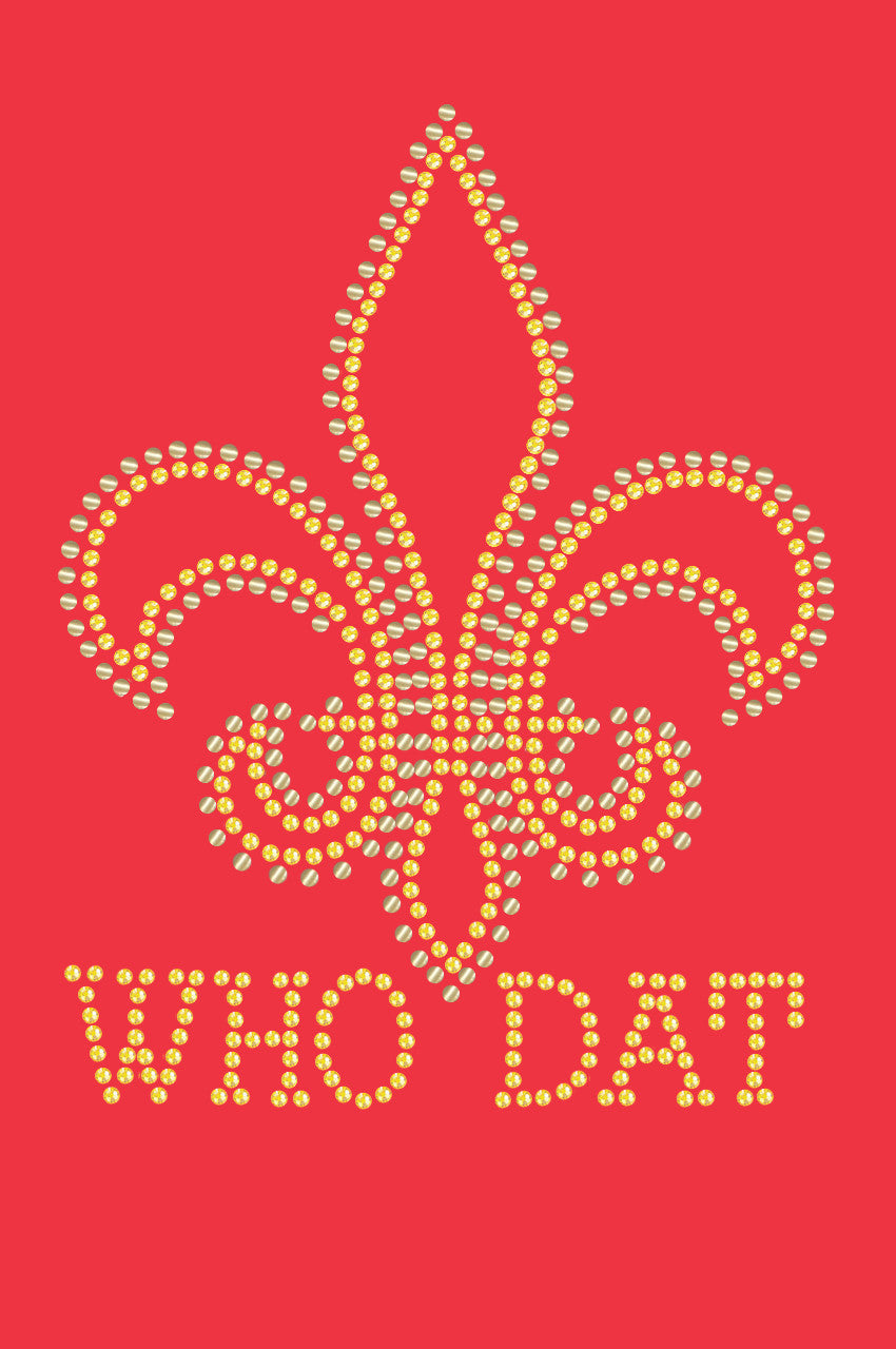 Fleur de Lis with Who Dat - Bandanna Red