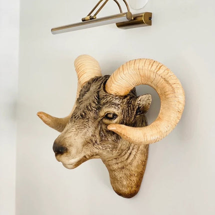 Ram Head Wall Mount Sculpture