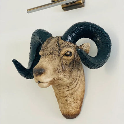 Ram Head Wall Mount Sculpture