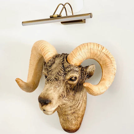 Ram Head Wall Mount Sculpture