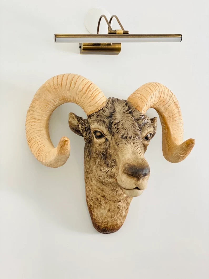 Ram Head Wall Mount Sculpture