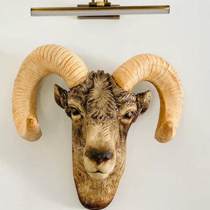 Ram Head Wall Mount Sculpture