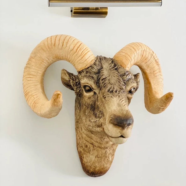 Ram Head Wall Mount Sculpture