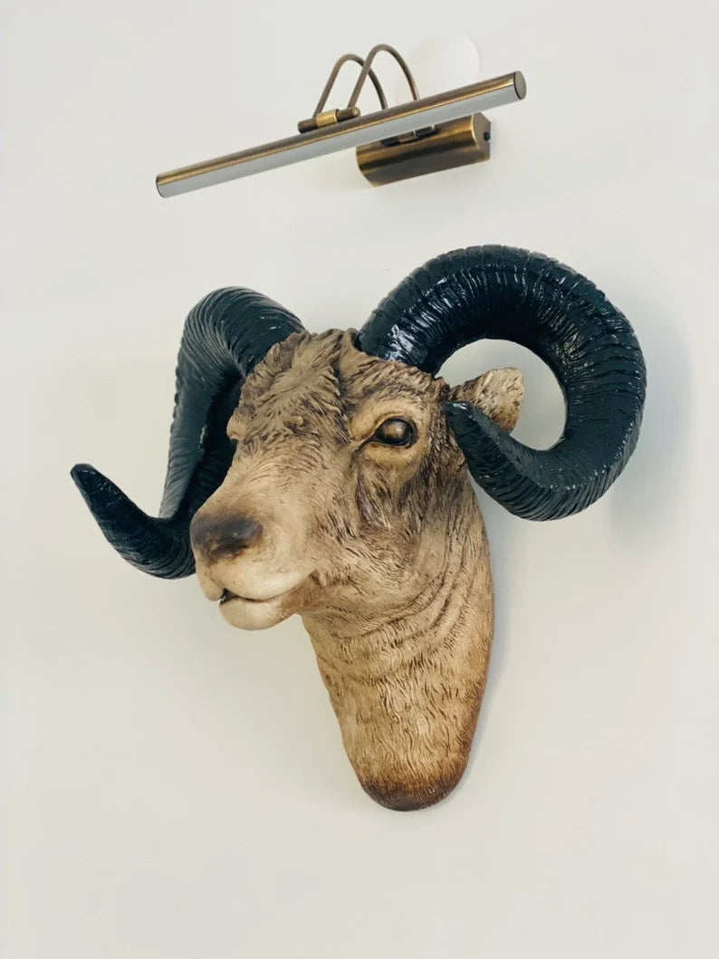 Ram Head Wall Mount Sculpture