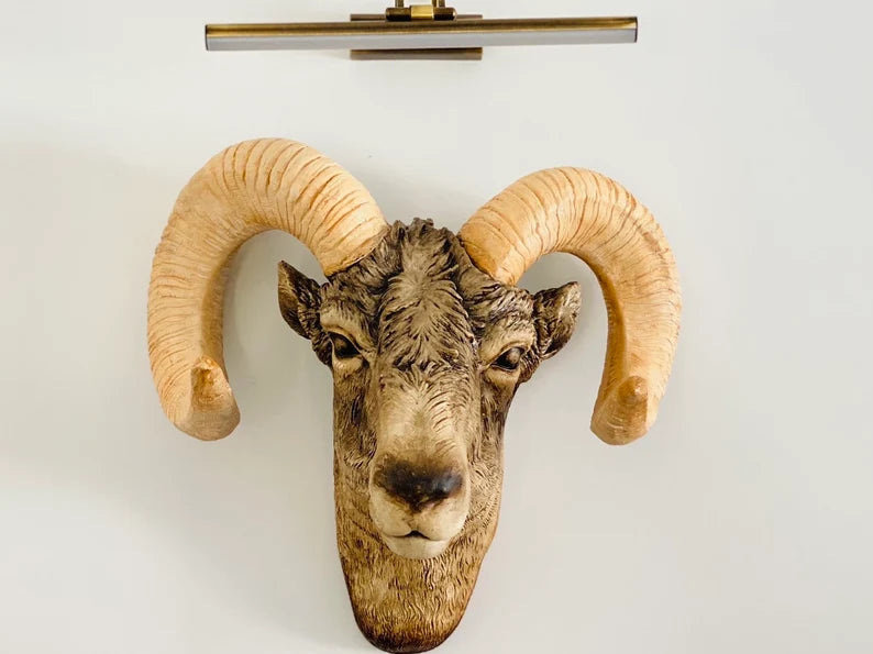 Ram Head Wall Mount Sculpture