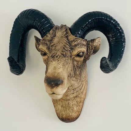 Ram Head Wall Mount Sculpture