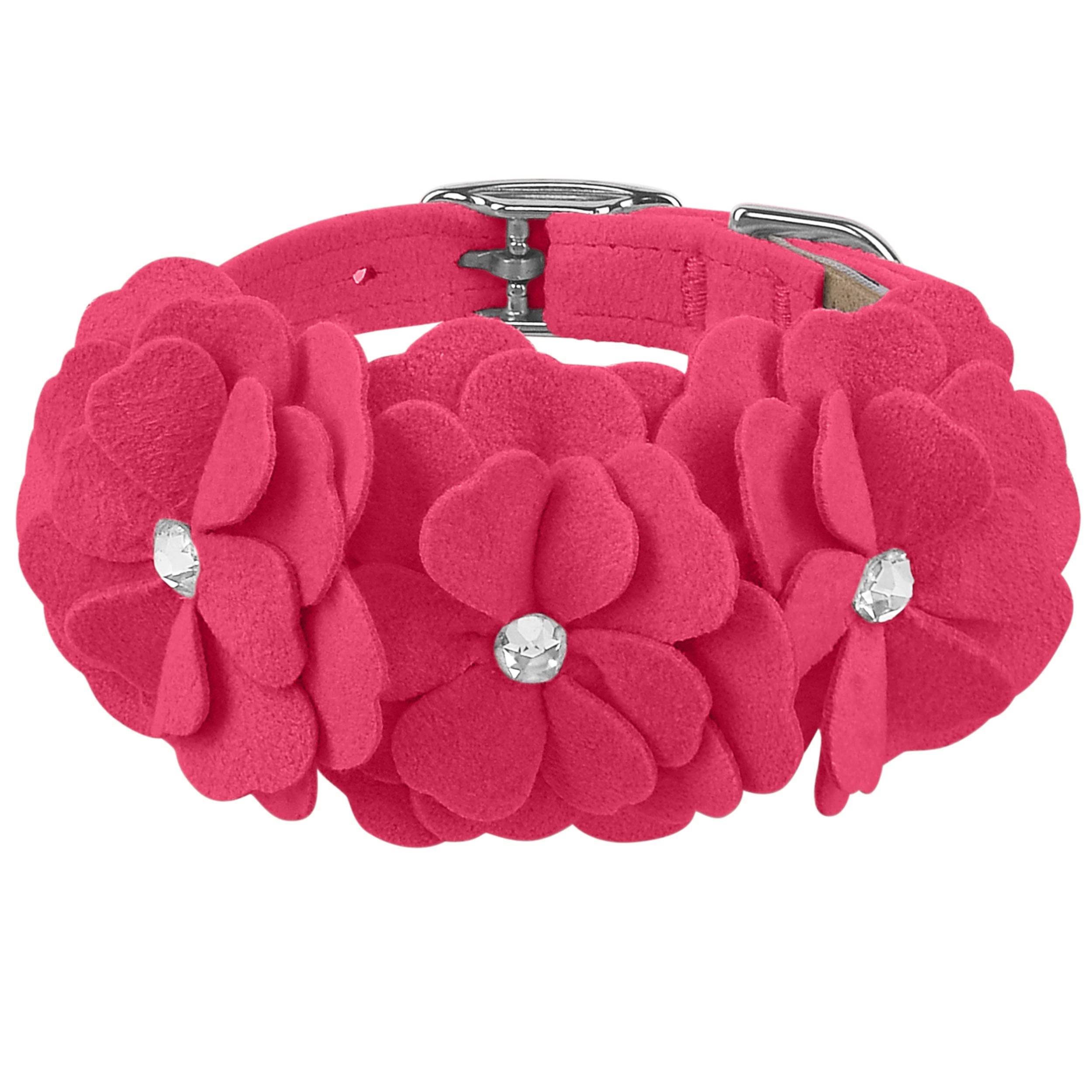 Tinkie's Garden Flower Collar Raspberry