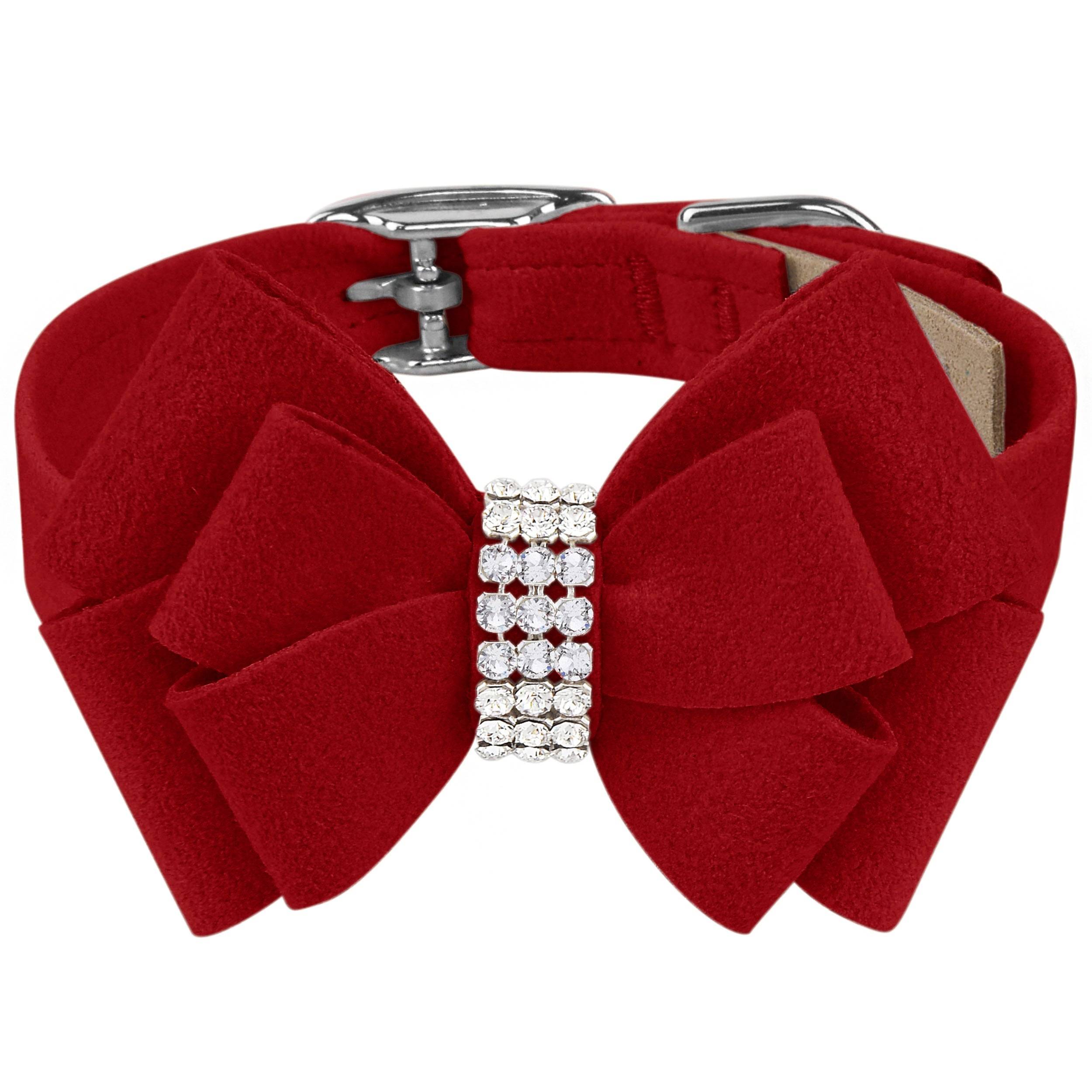 Double Nouveau Bow Collar Red