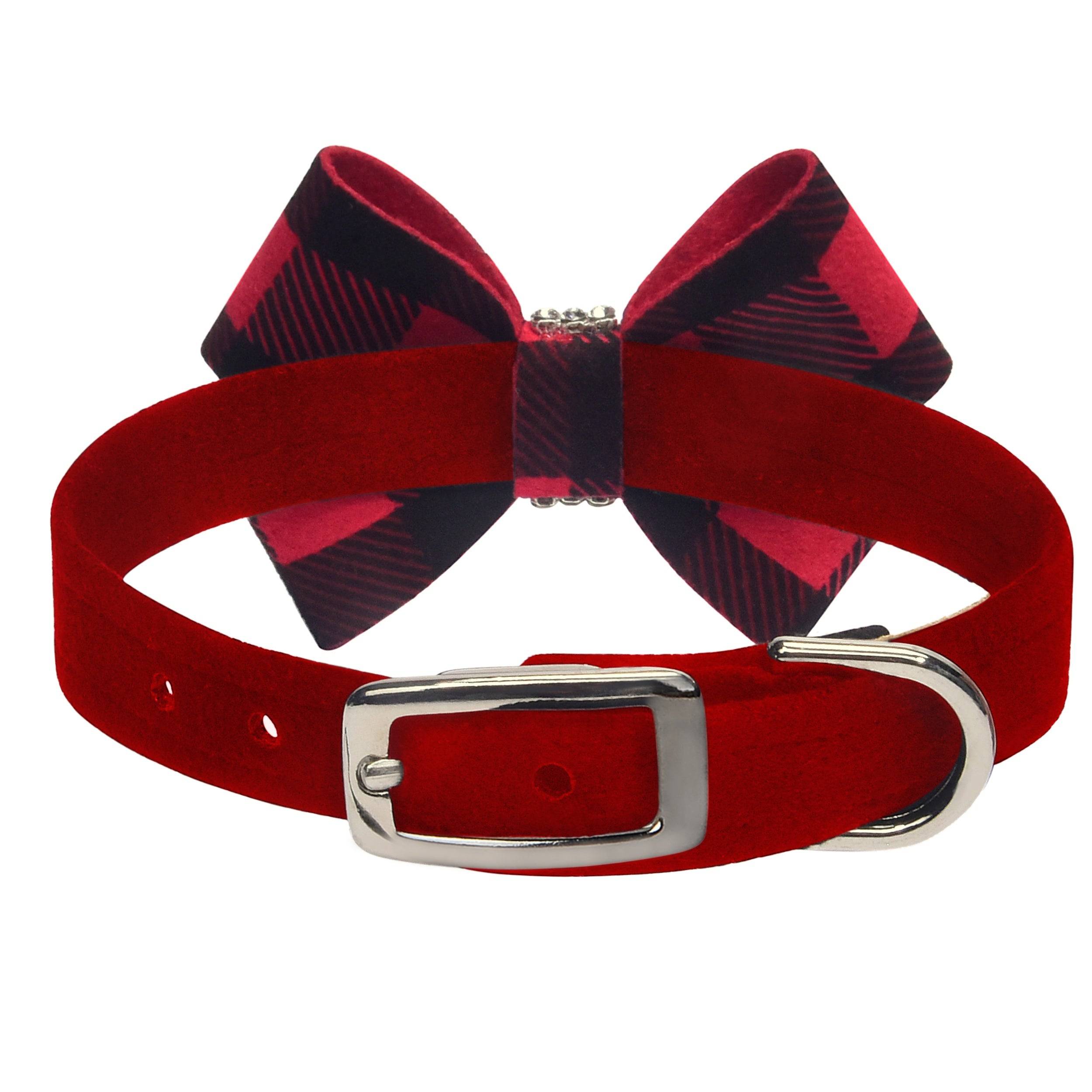 Red Gingham Nouveau Bow Collar