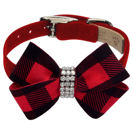 Red Gingham Nouveau Bow Collar