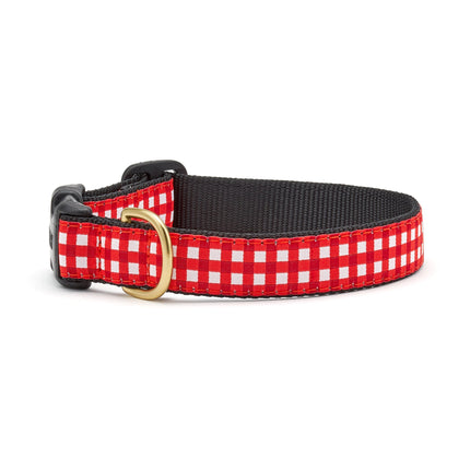 Red Gingham Dog Collar