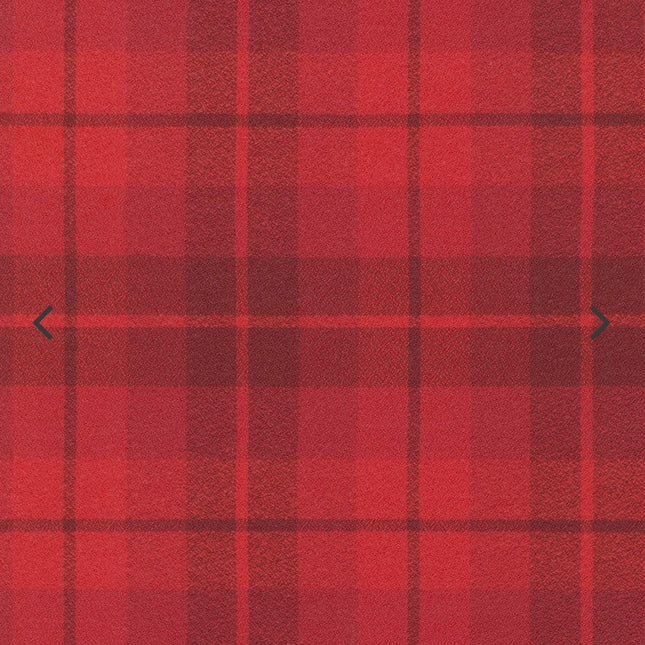 Red Plaid Luxe Flannel Bandana