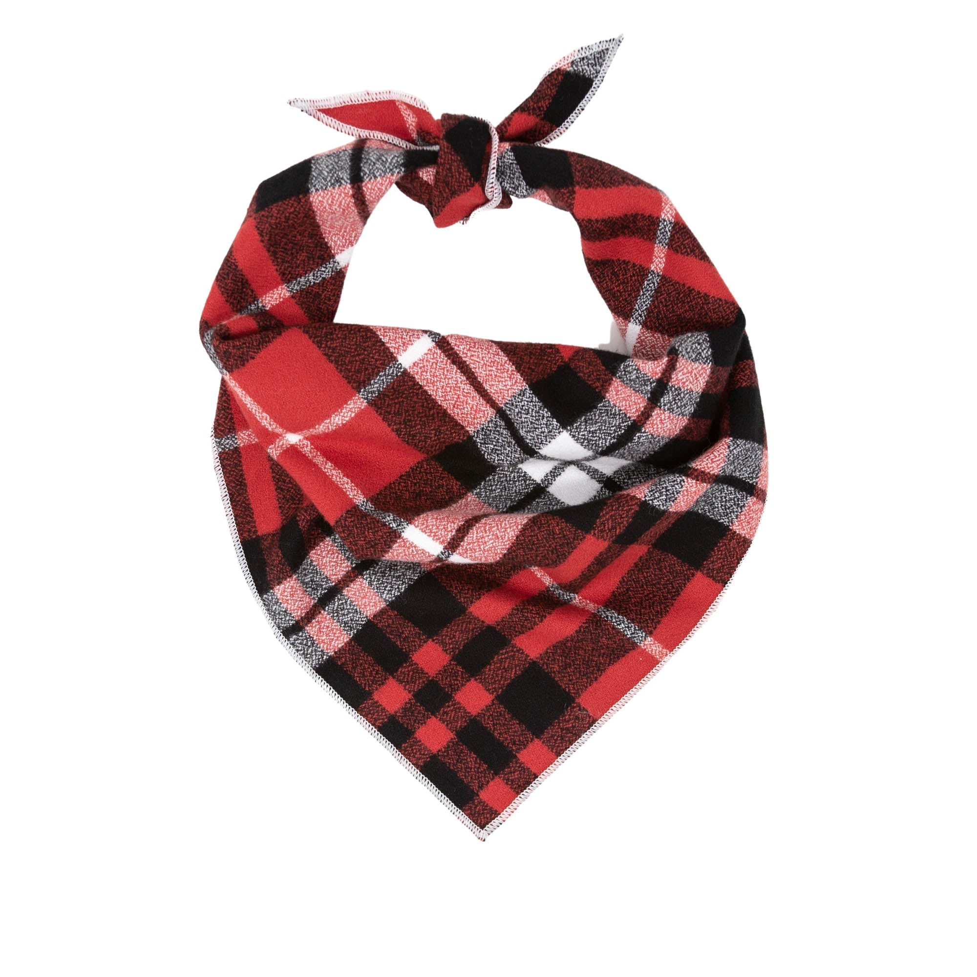 Red Tartan Luxe Plaid Dog Bandana