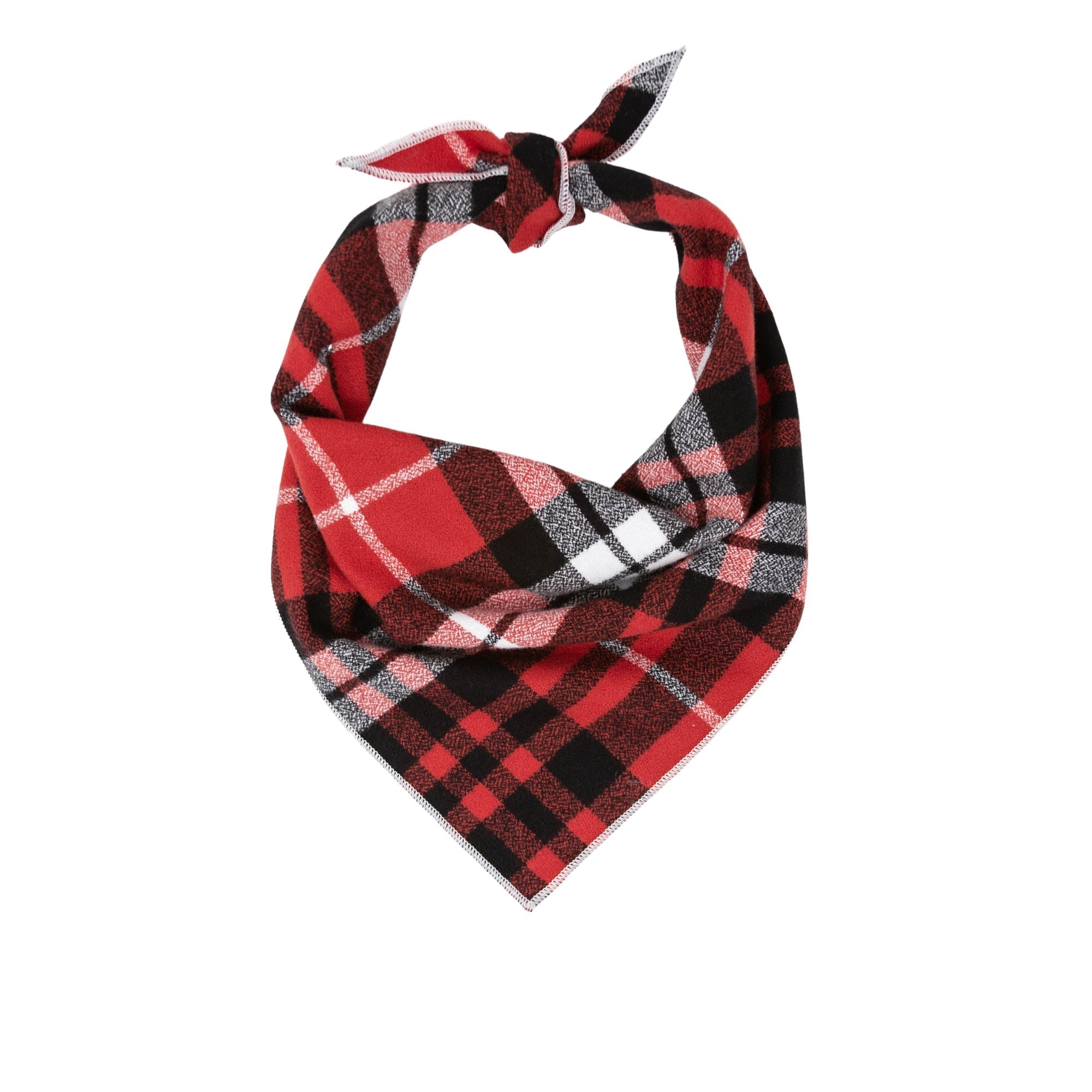 Red Tartan Luxe Plaid Dog Bandana X-Large