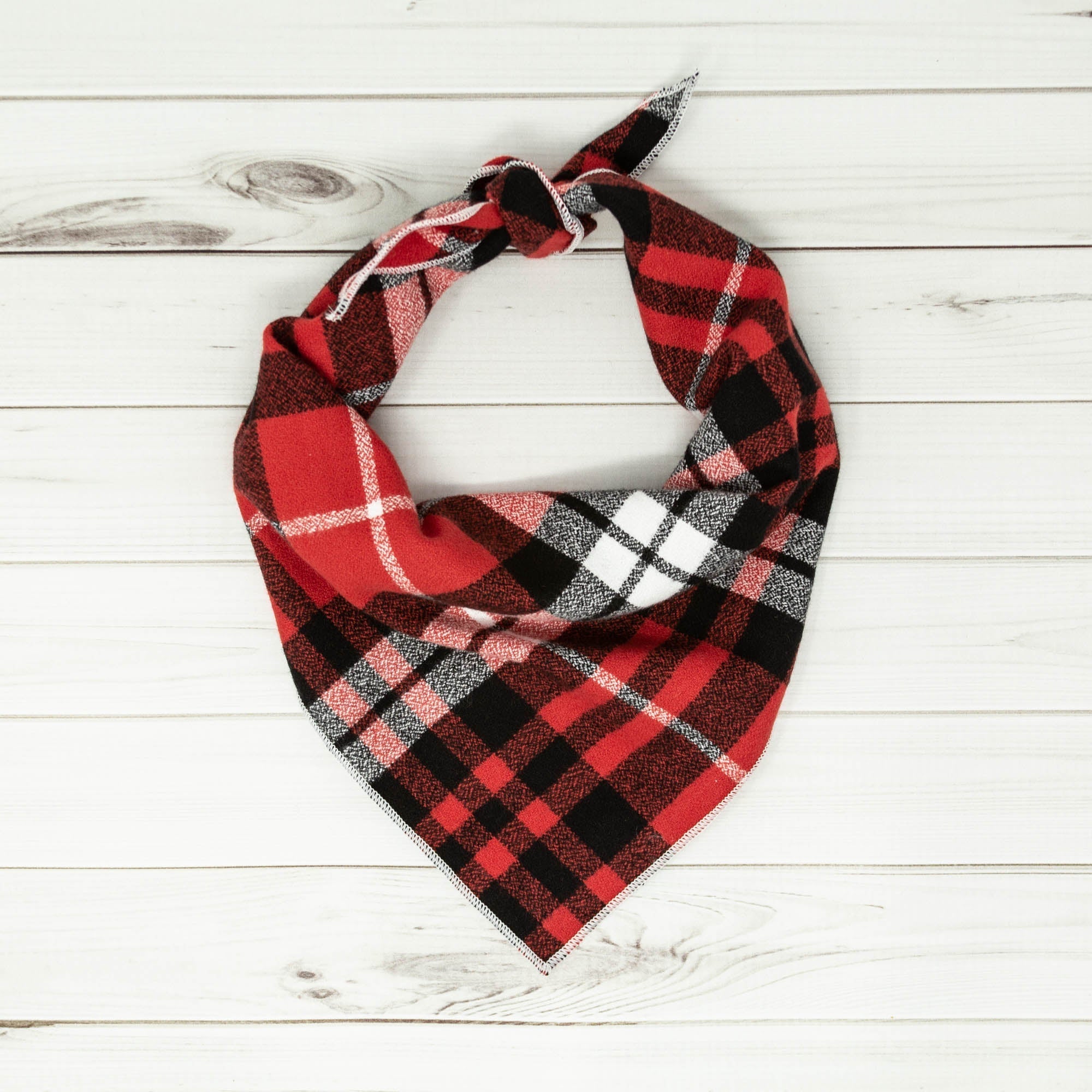 Red Tartan Luxe Plaid Dog Bandana