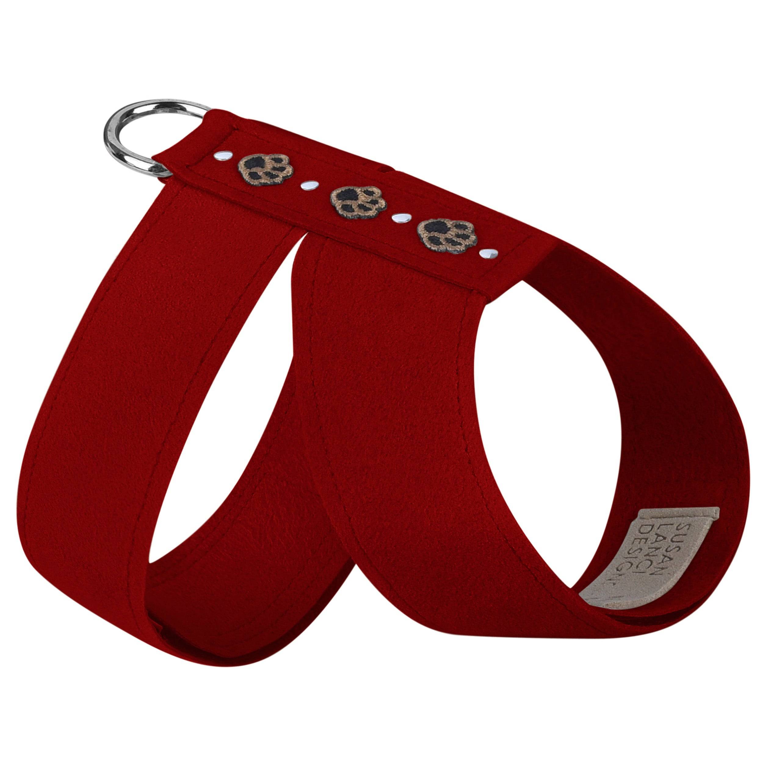 Embroidered Paws Tinkie Harness Red