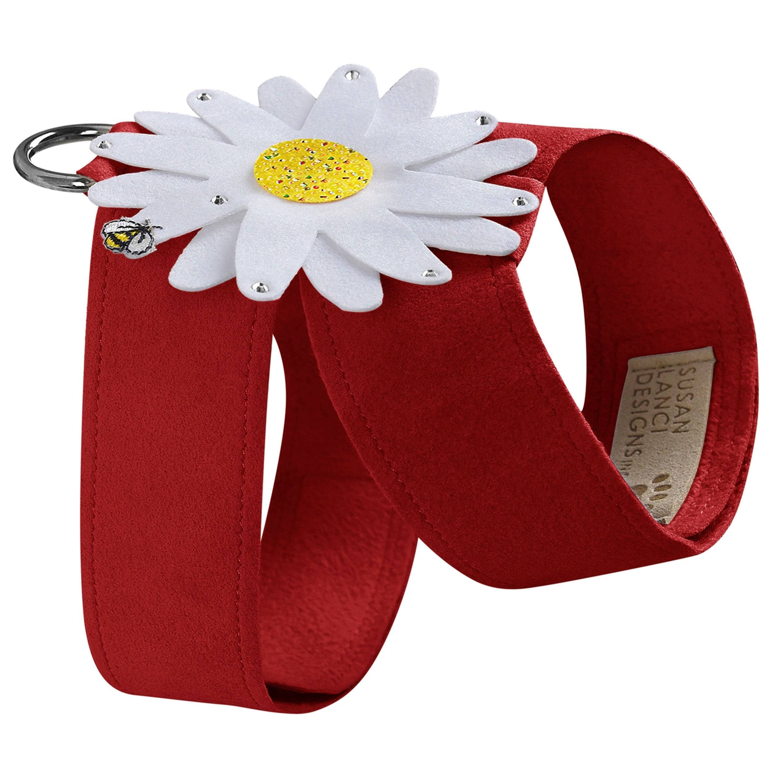 Large Daisy with AB Crystal Stellar Center Tinkie Harness Red