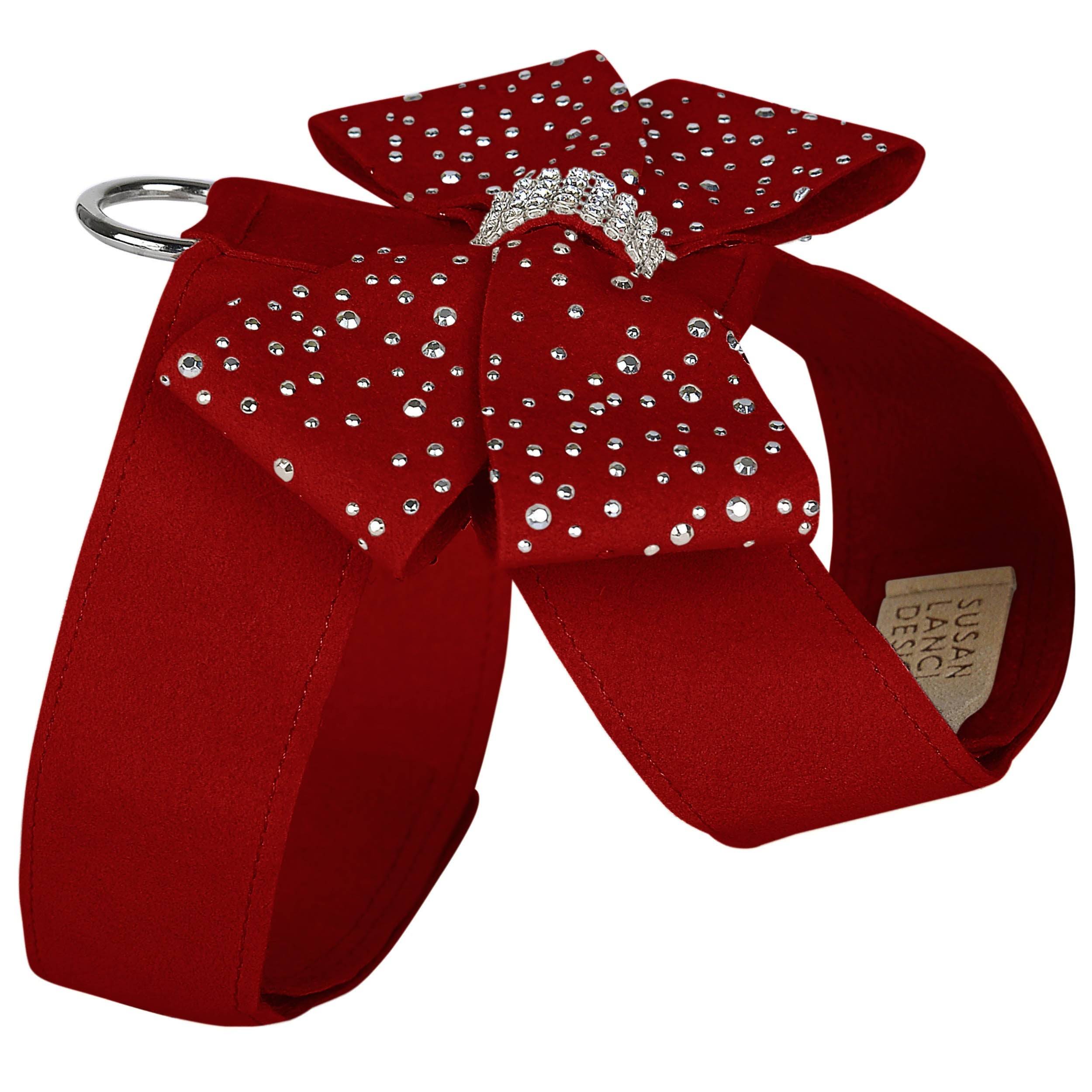 Silver Stardust Nouveau Bow Tinkie Harness Red