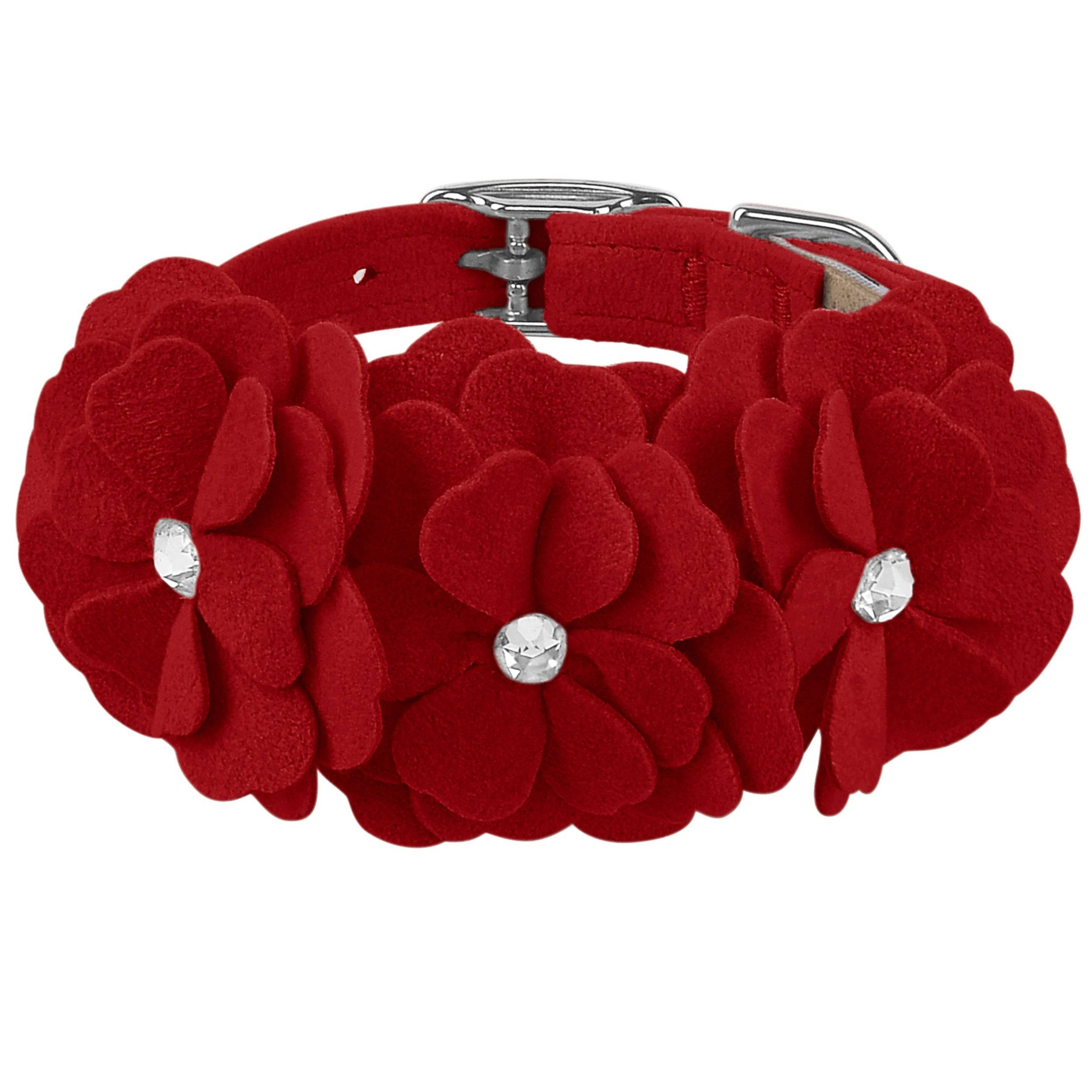 Tinkie's Garden Flower Collar Red