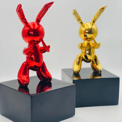 Gold Balloon Rabbit Statue