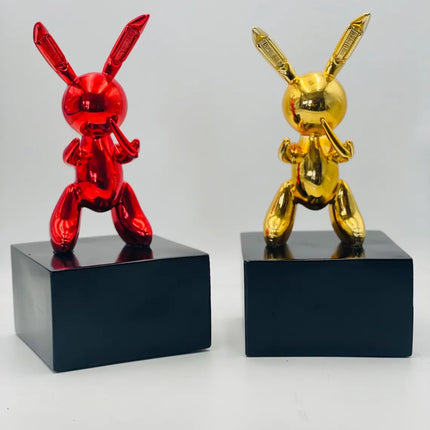 Red Balloon Rabbit Statue