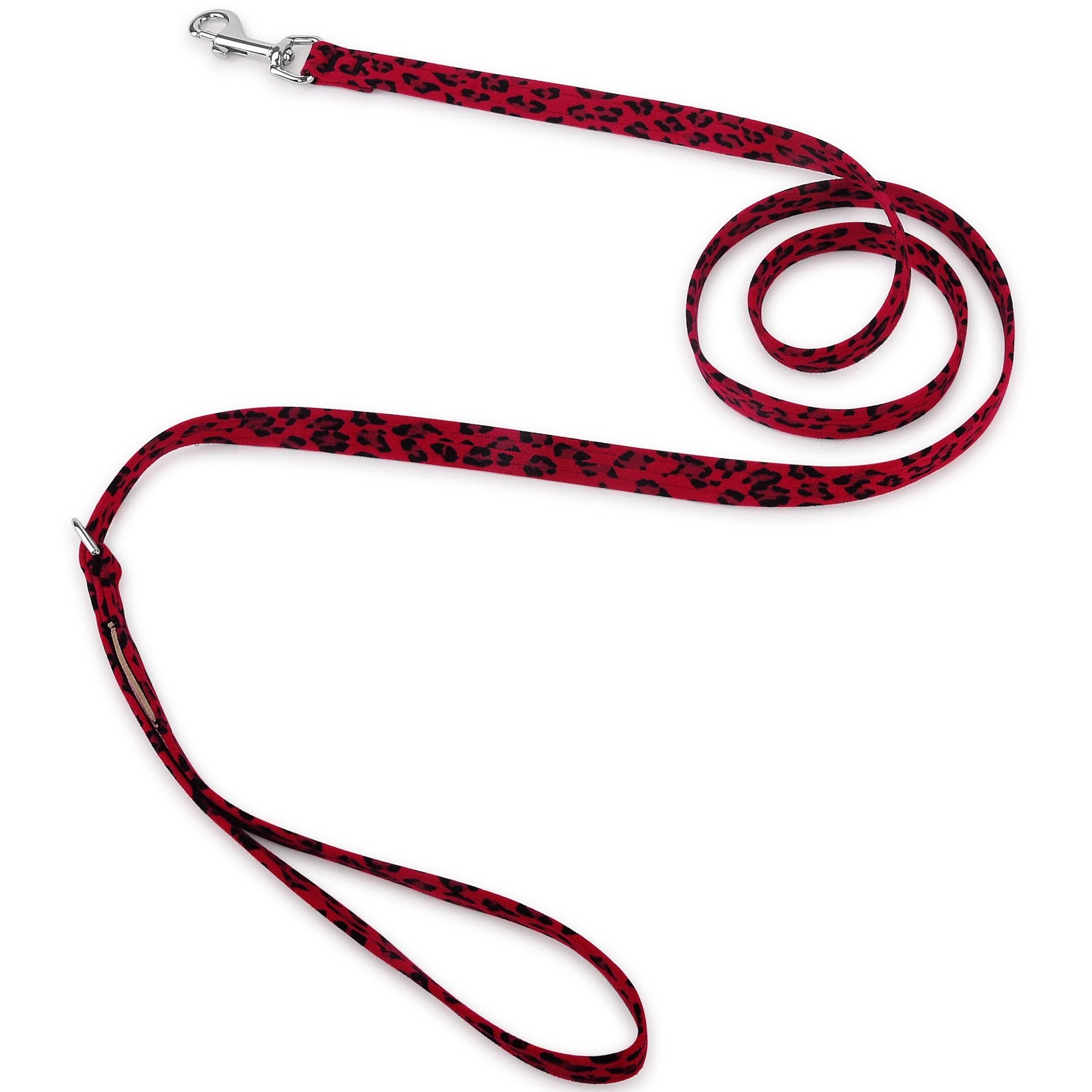 Cheetah Couture Leash Red Cheetah