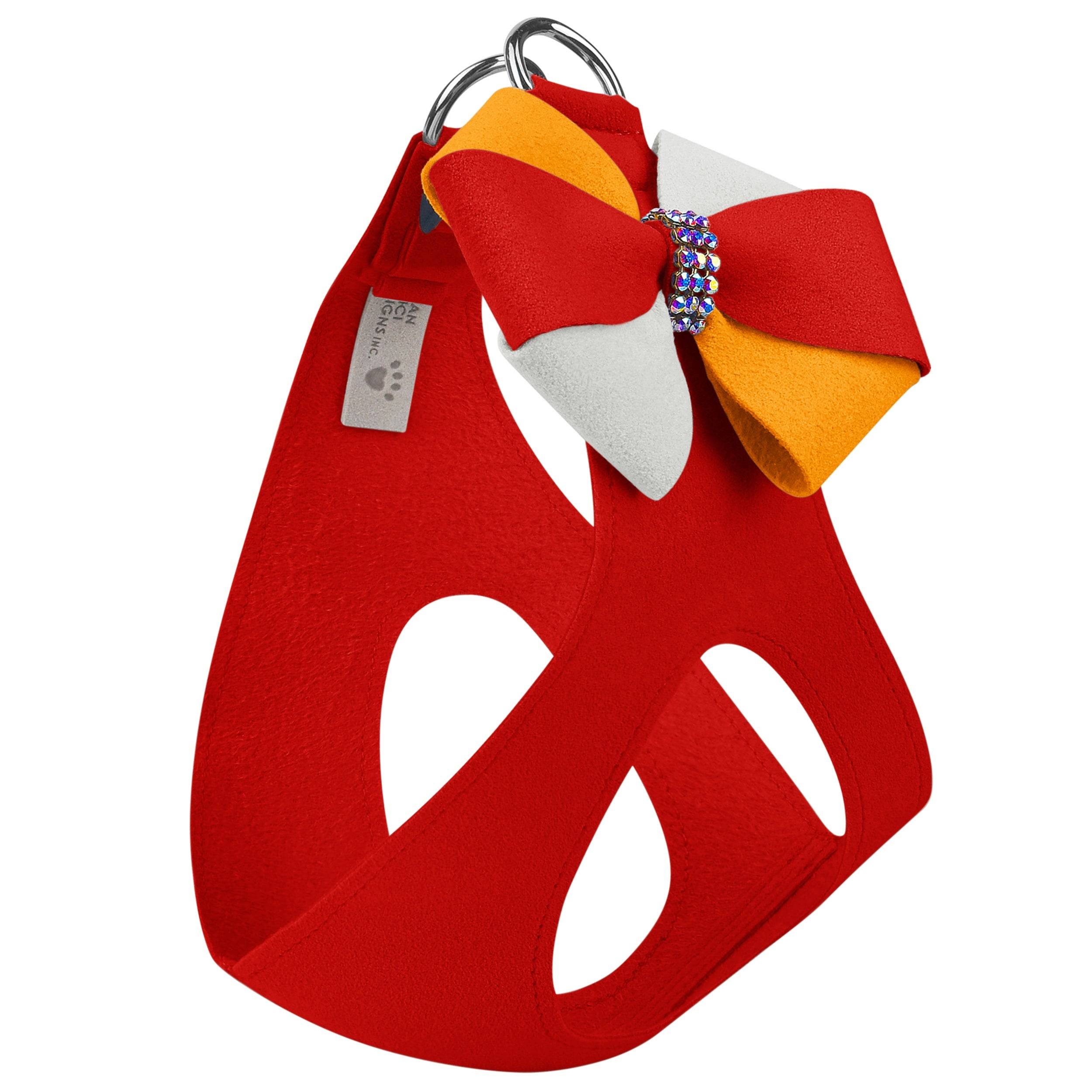 Game Day Glam Red Pepper Pinwheel Bow Step In Harness