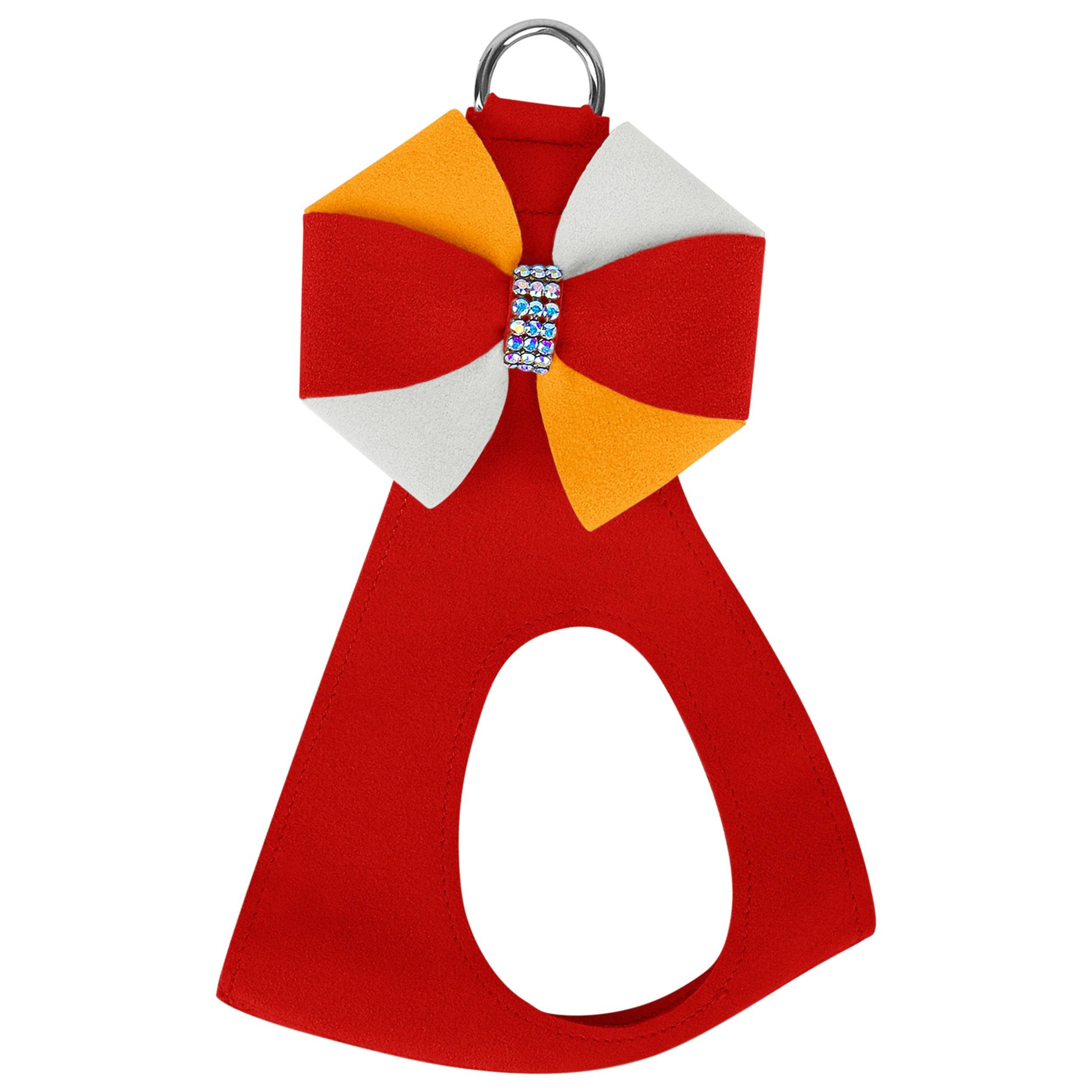 Game Day Glam Red Pepper Pinwheel Bow Step In Harness Red Pepper