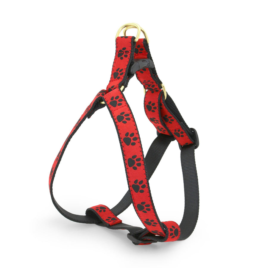 Red and Black Paw Dog Harness