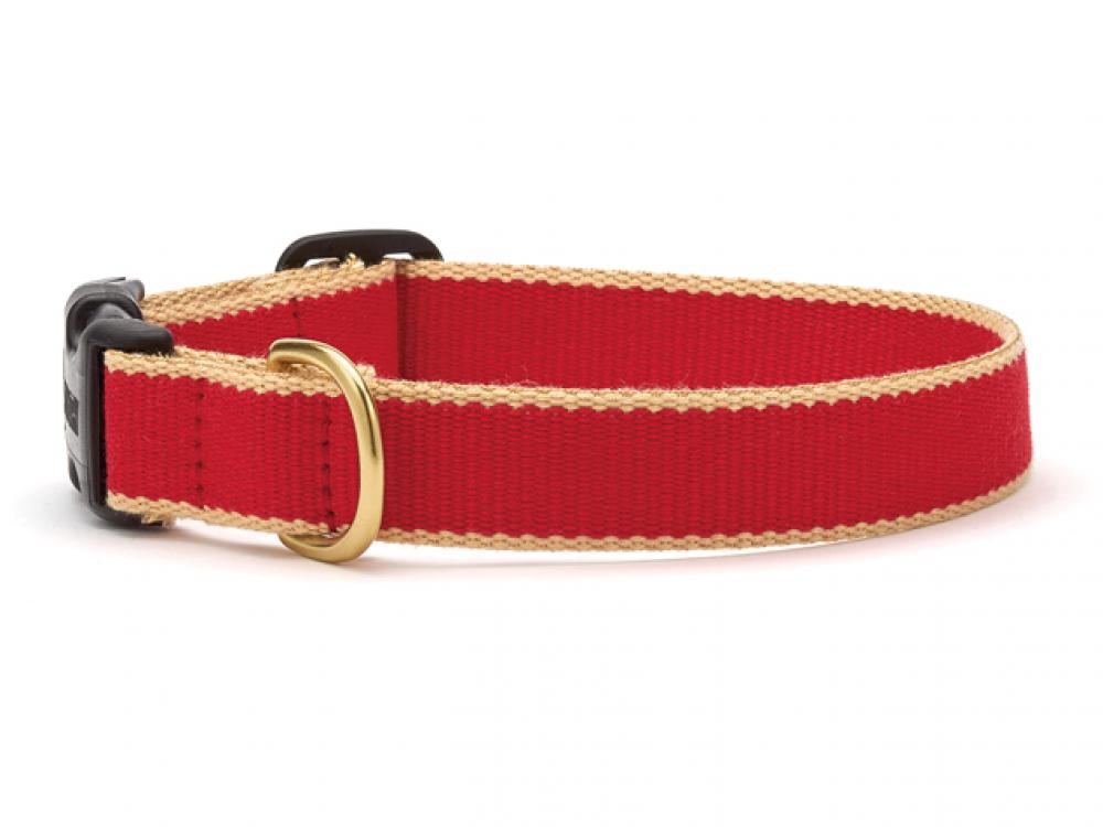 Color Market Dog Collar - Narrow Red & Tan