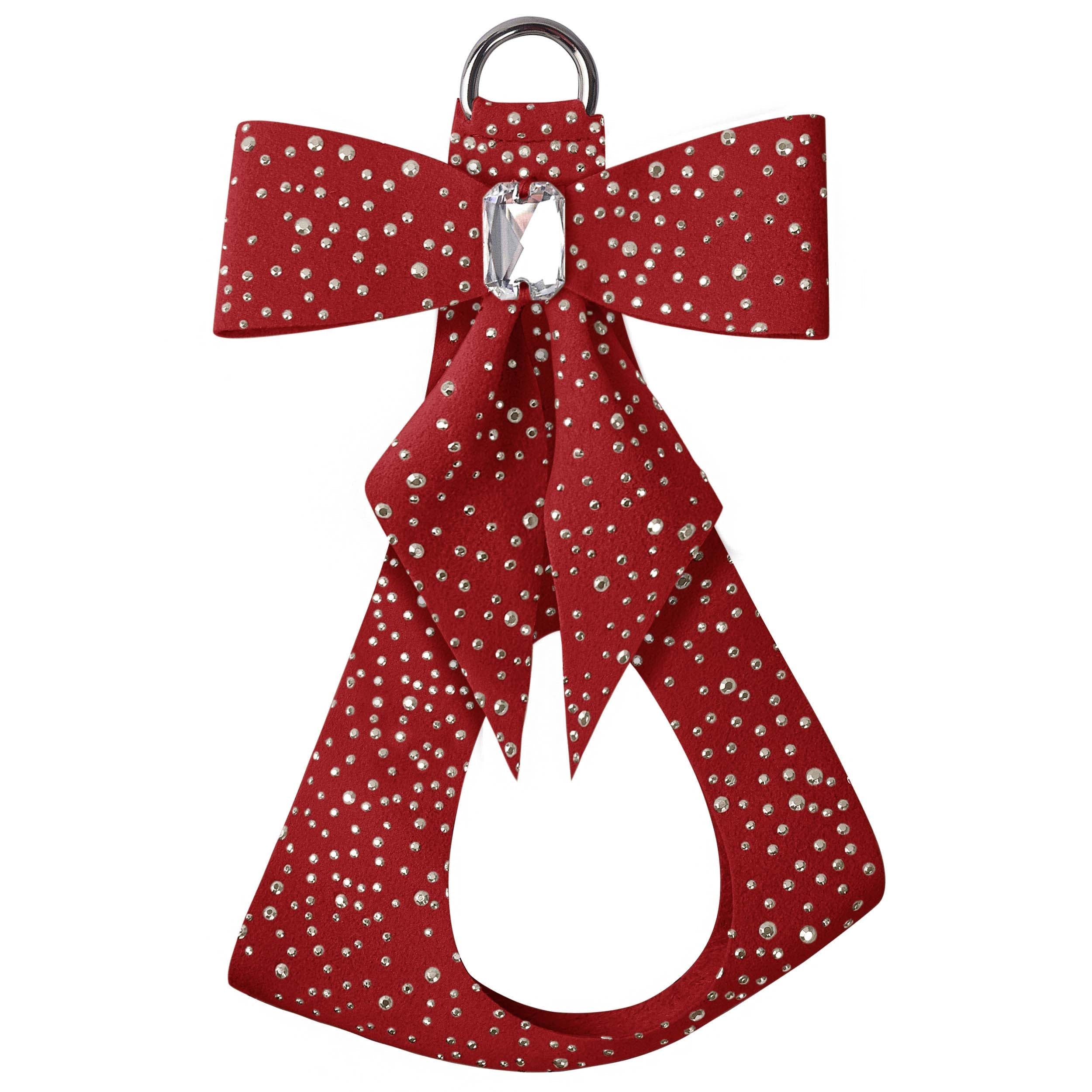 Silver Stardust Tail Bow Step In Harness-Classic Neutrals Red