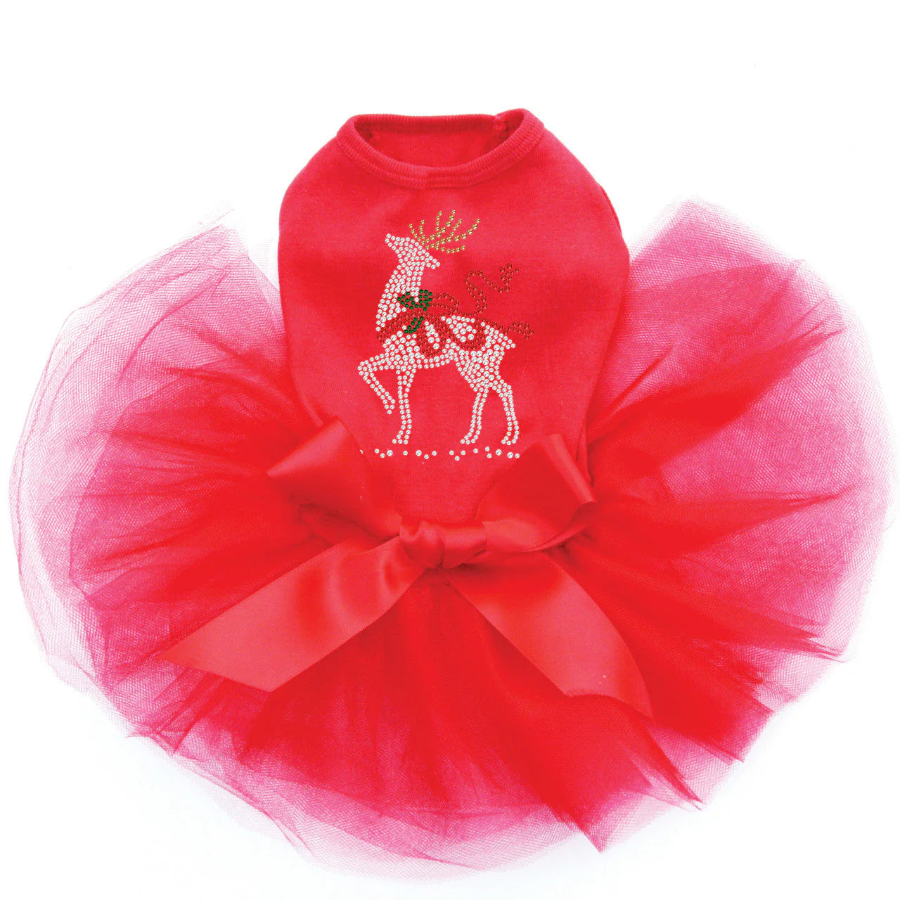 Reindeer with Red Bow - Custom Tutu