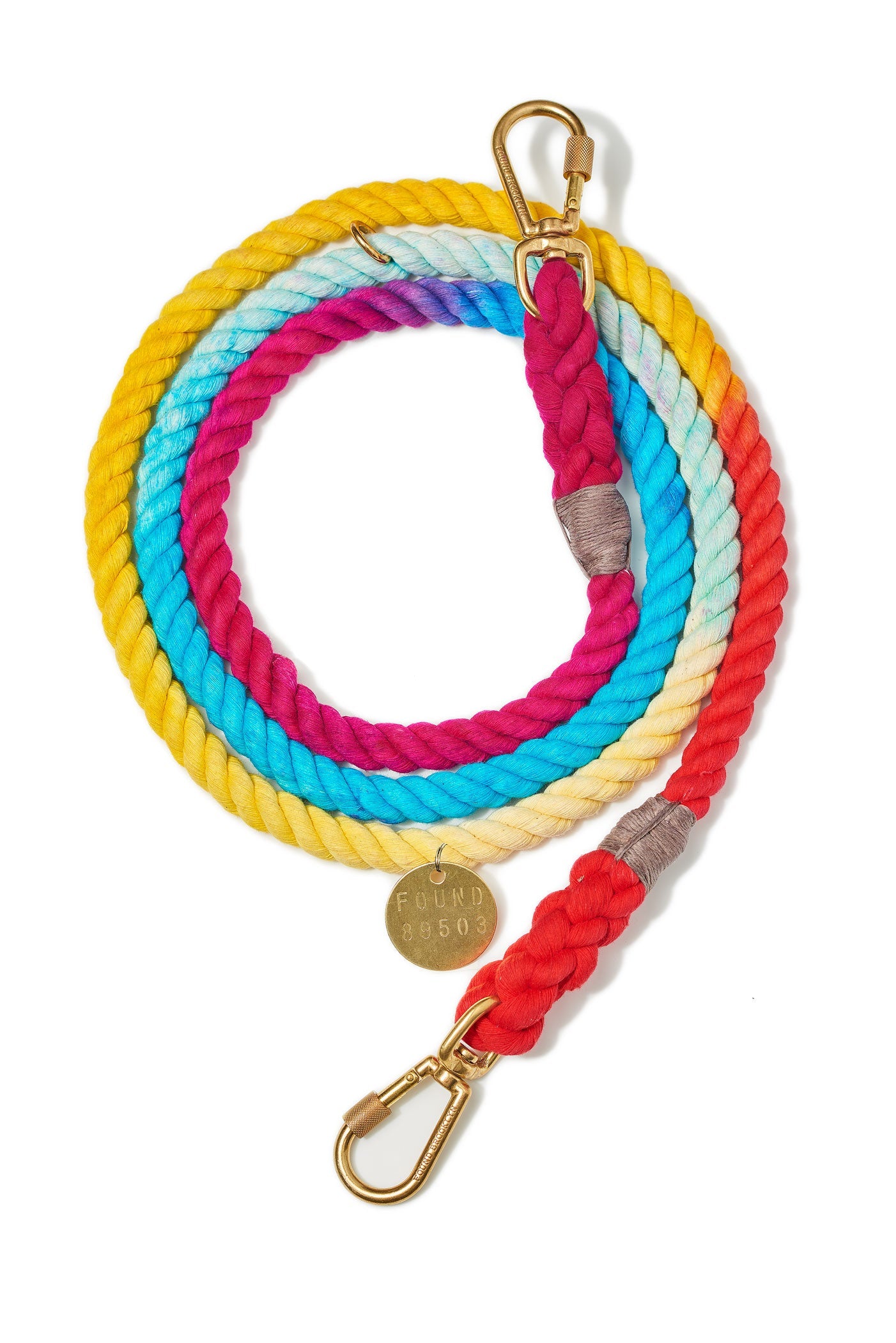 Prismatic Cotton Rope Dog Leash, Adjustable