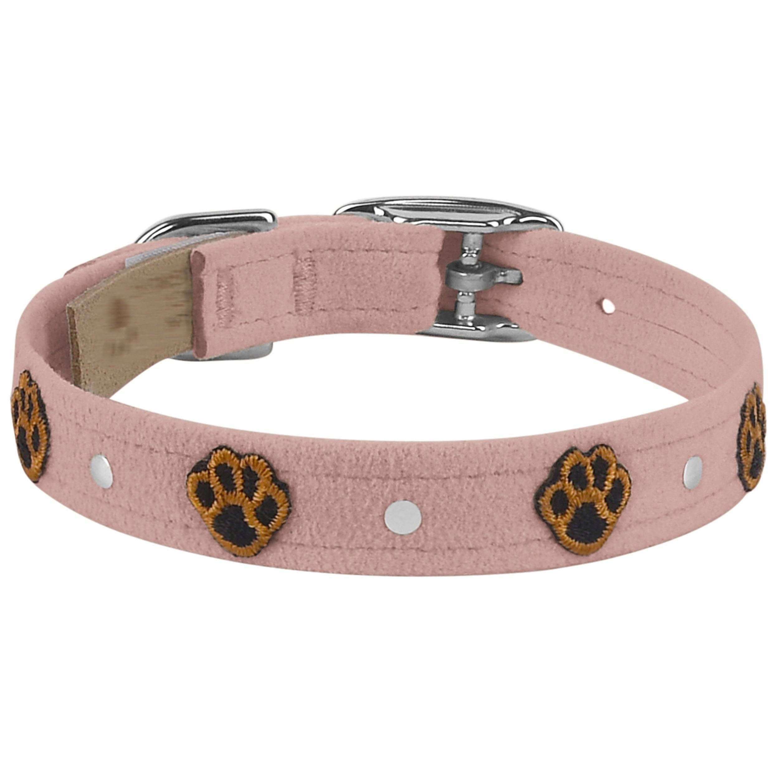 Embroidered Paws Collar Rosewood