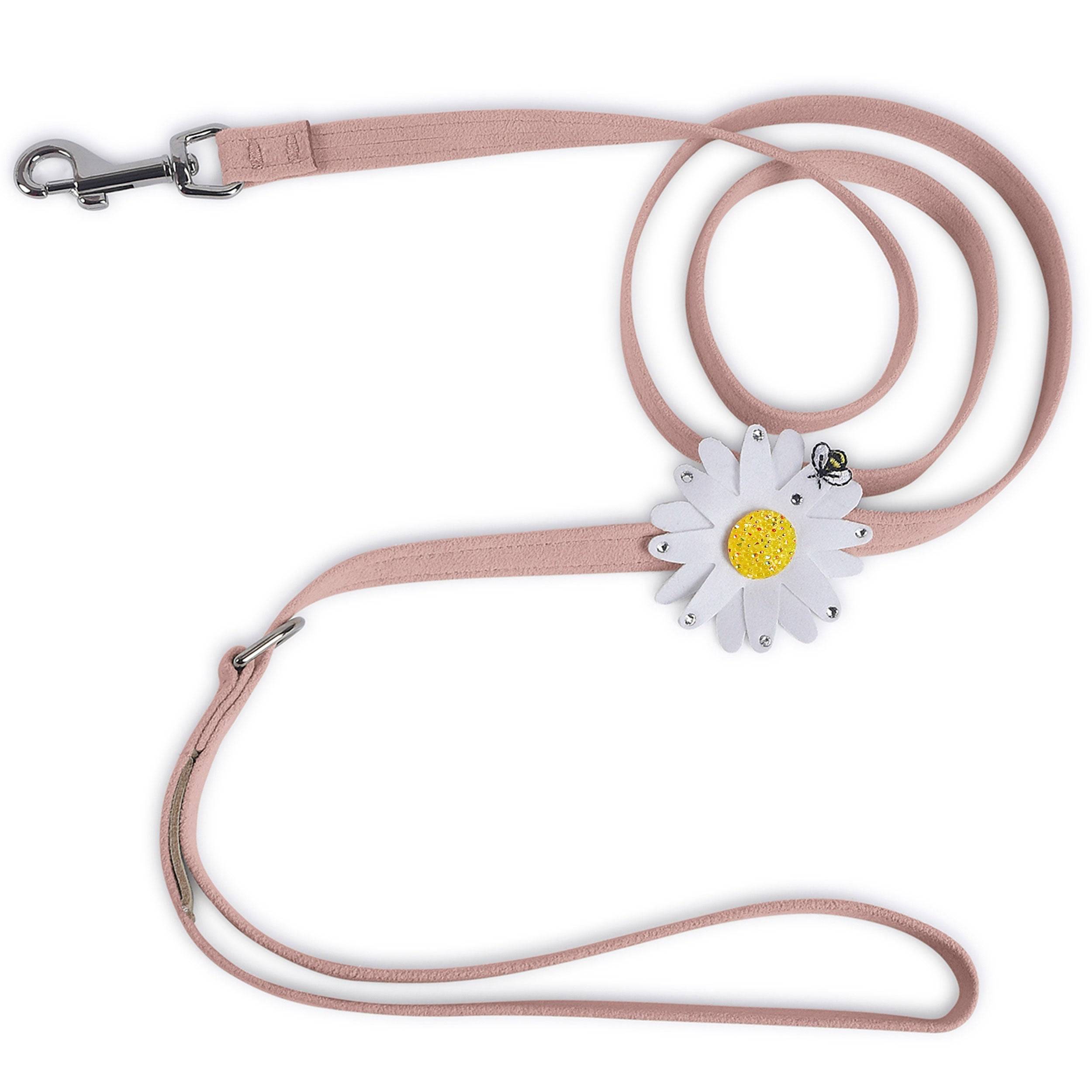 Large Daisy with AB Crystal Stellar Center Leash Rosewood