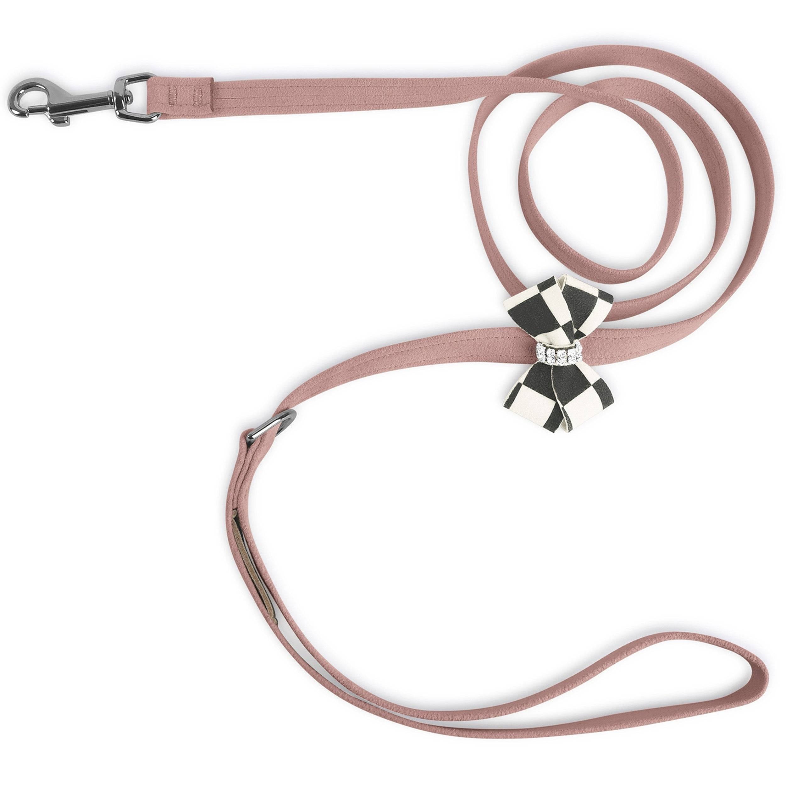 Windsor Check Nouveau Bow Leash Rosewood