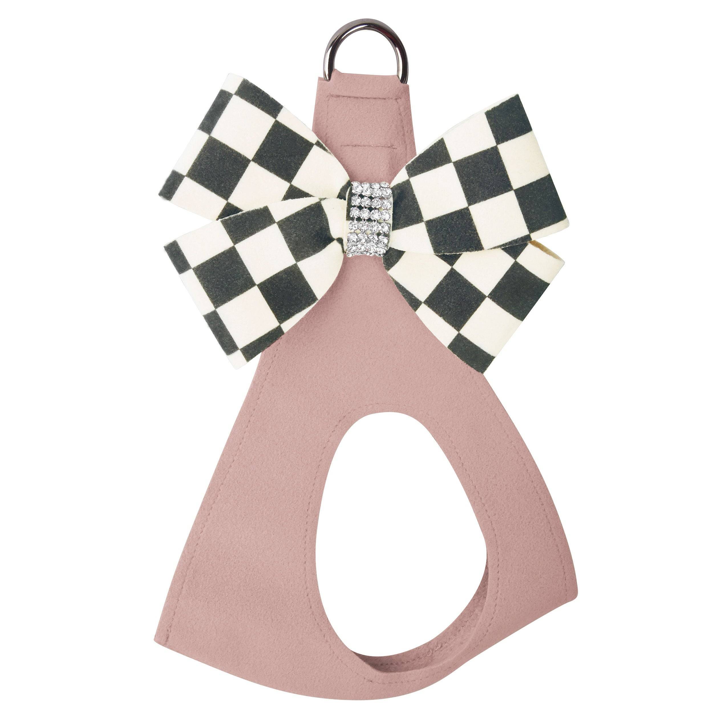 Windsor Check Nouveau Bow Step In Harness- Classic Neutrals Rosewood