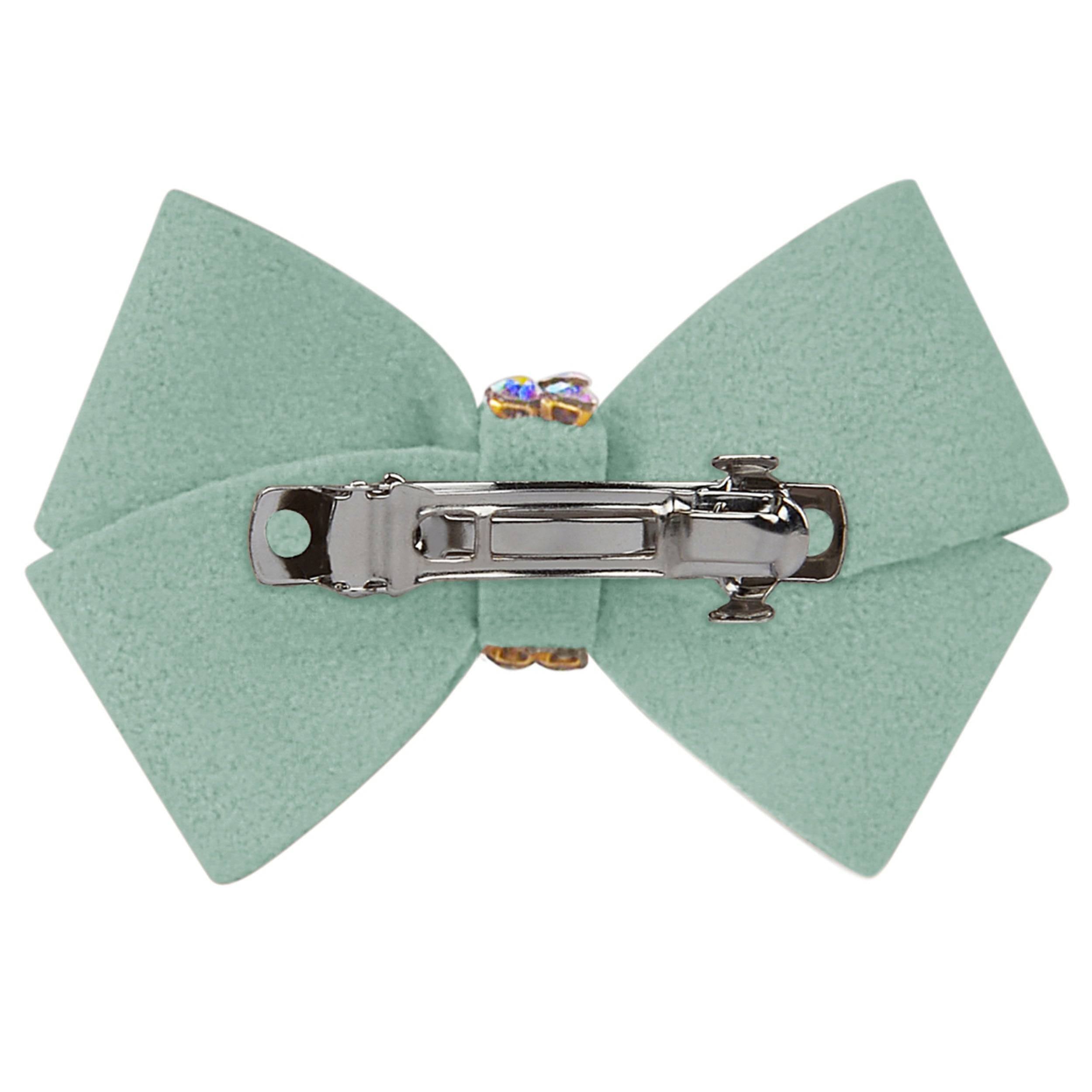 Nouveau Bow Hair Bow with Aurora Borealis Giltmore Royal Blue