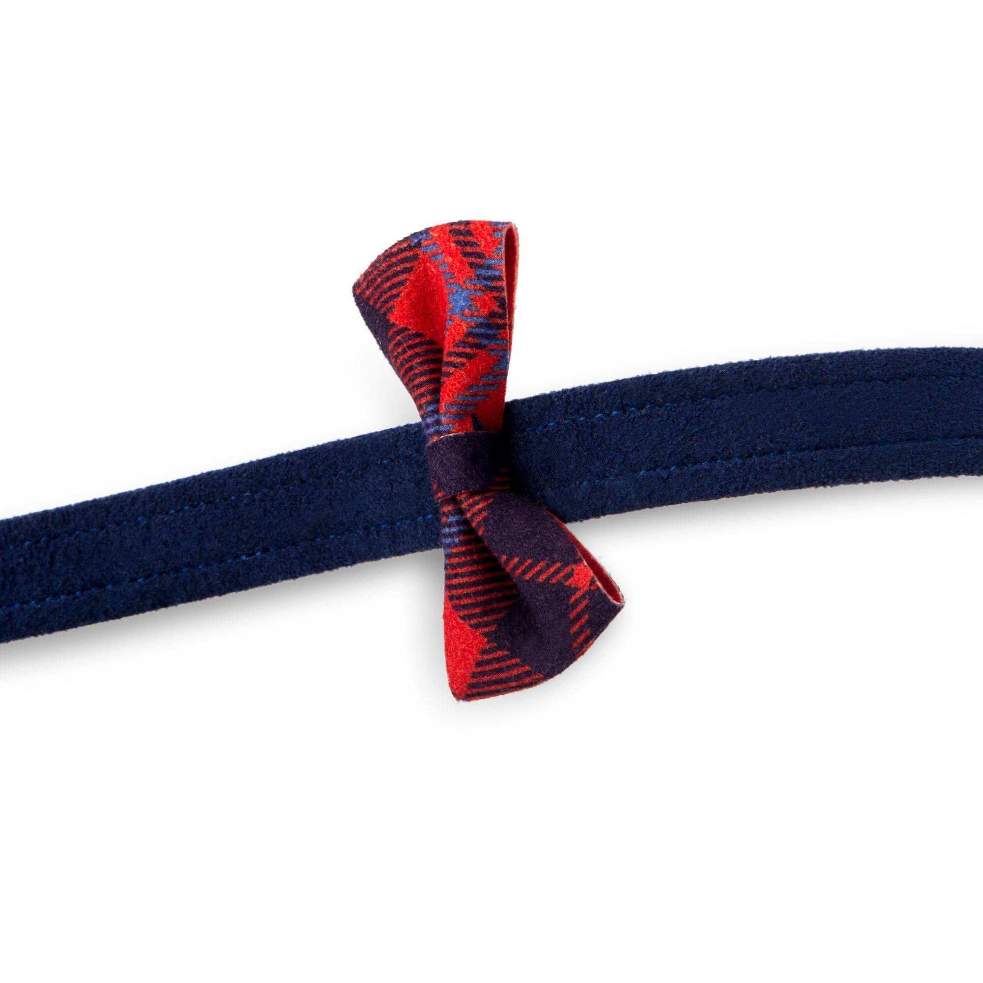 Scotty Chestnut Plaid Bow Tie Leash