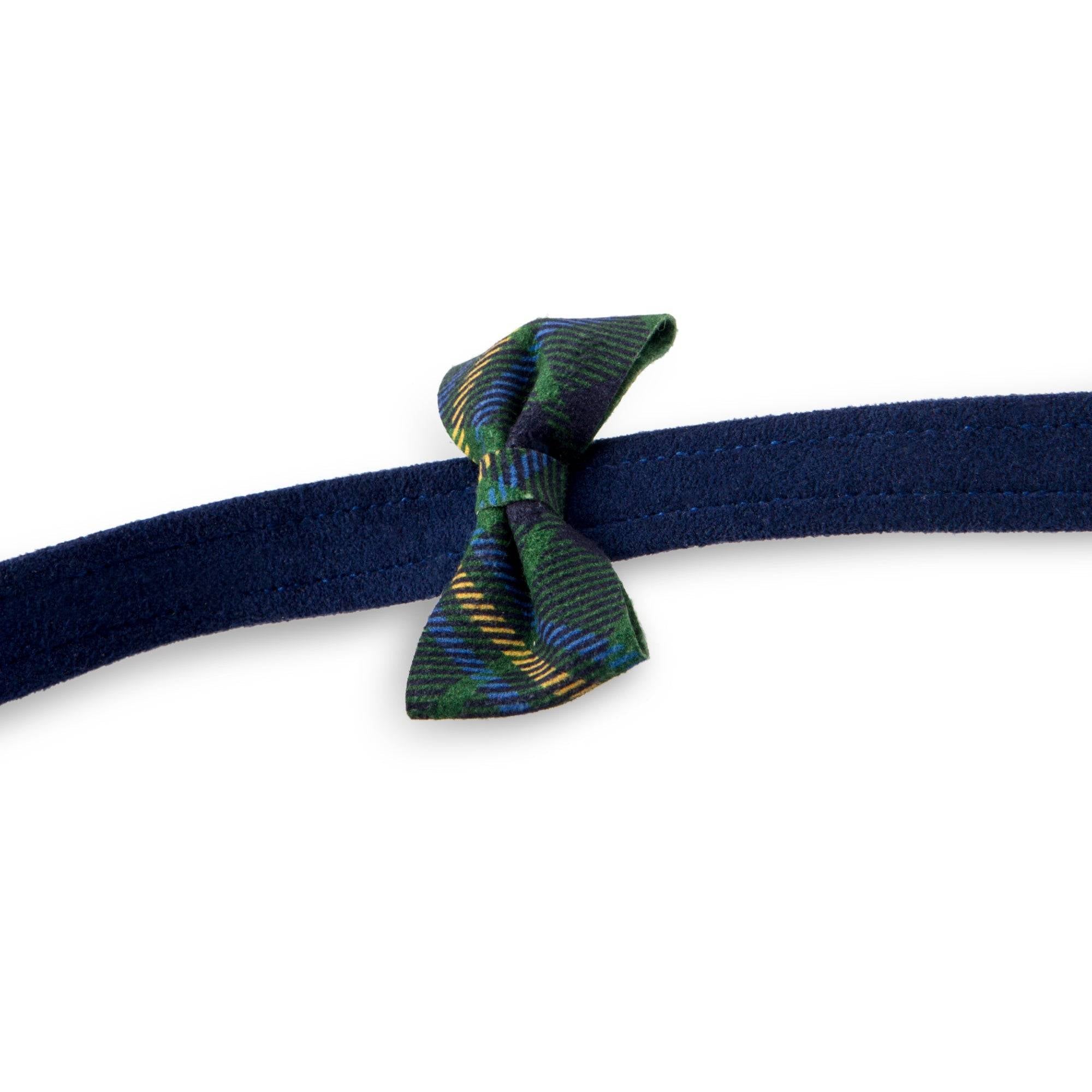 Scotty Forest Plaid Bow Tie Leash