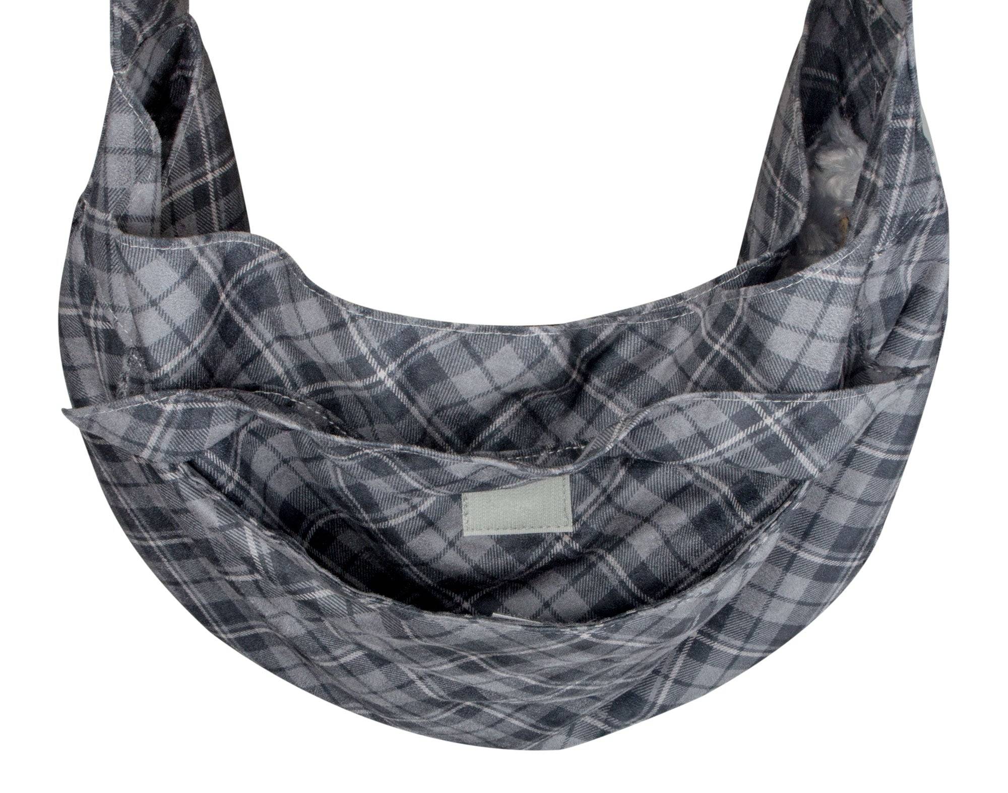 Scotty Charcoal Plaid Cuddle Carrier