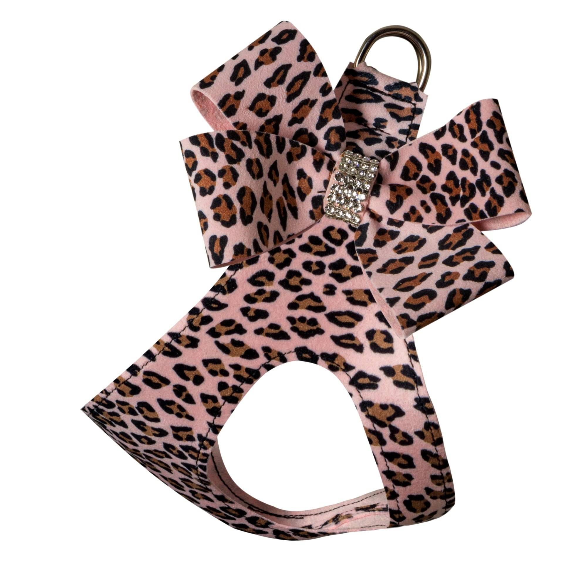 Cheetah Couture Nouveau Bow Step In Harness Pink Cheetah