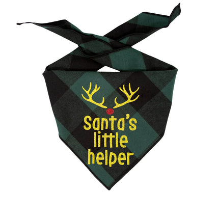 Santa's Little Helper Christmas Dog Bandana