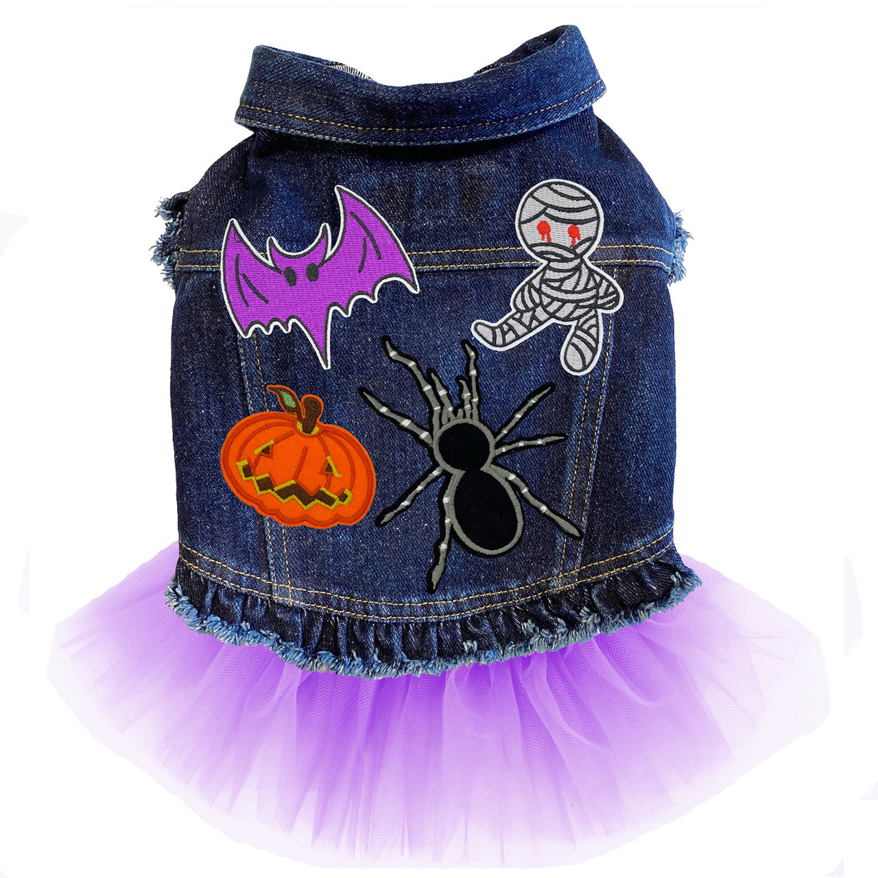 Scary Time Denim Dog Jacket