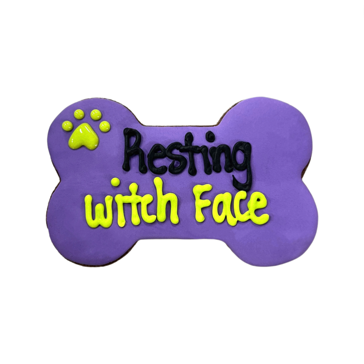 Resting Witch Face Dog Bone