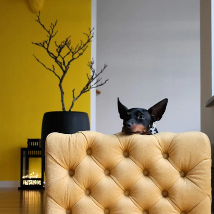 The Glamour Luxury Pet Bed in Yellow