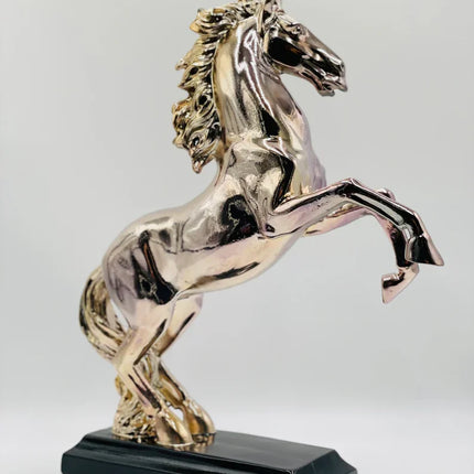 Silver & Lilac Horse Statue