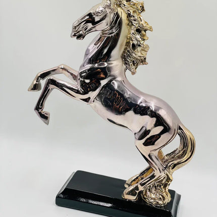 Silver & Lilac Horse Statue